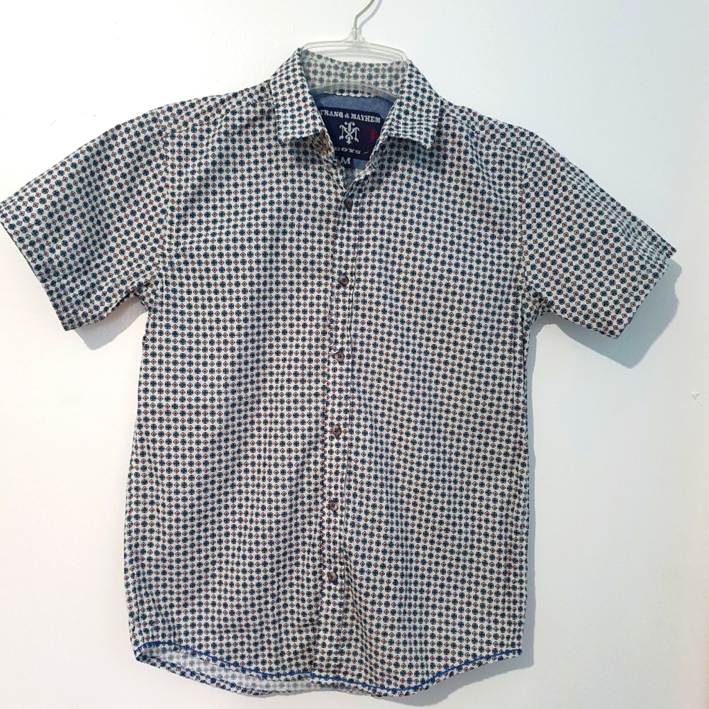 Tranq and Mayhem boy shirt, size M.